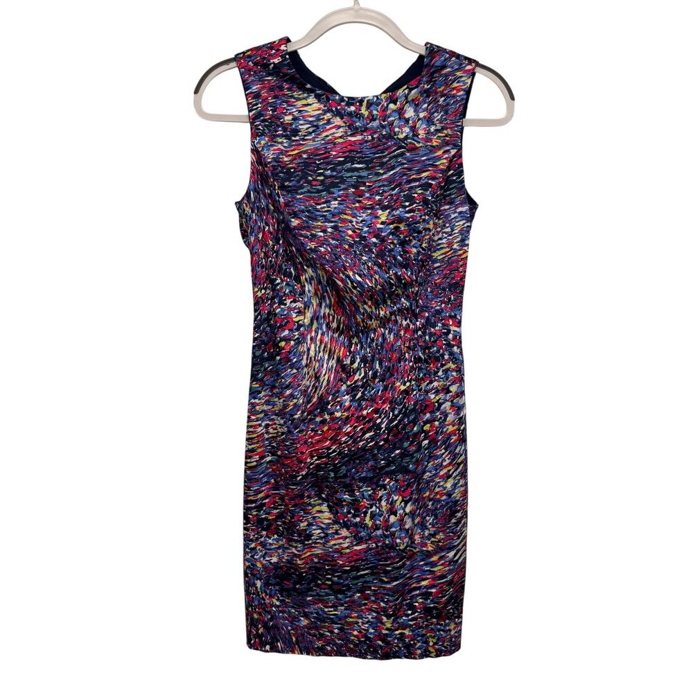 Zara multicolor keyhole pencil‎ dress size S